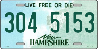 NH license plate 3045153