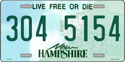 NH license plate 3045154