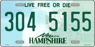 NH license plate 3045155