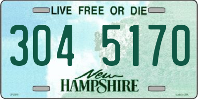 NH license plate 3045170