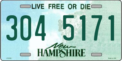 NH license plate 3045171