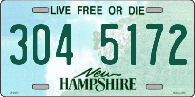 NH license plate 3045172
