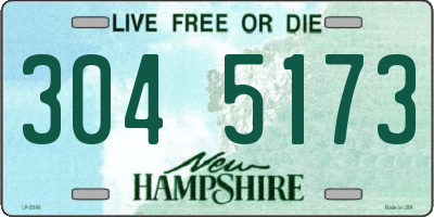 NH license plate 3045173