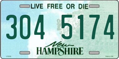 NH license plate 3045174