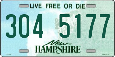 NH license plate 3045177
