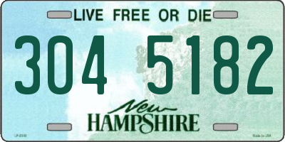 NH license plate 3045182