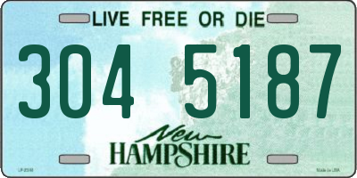 NH license plate 3045187