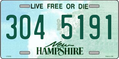 NH license plate 3045191