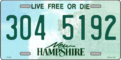 NH license plate 3045192