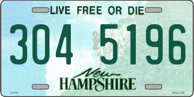NH license plate 3045196
