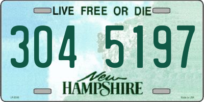 NH license plate 3045197