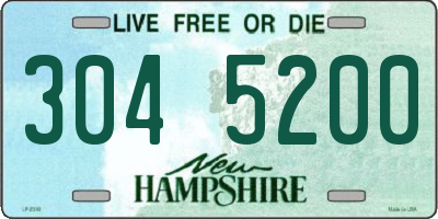 NH license plate 3045200