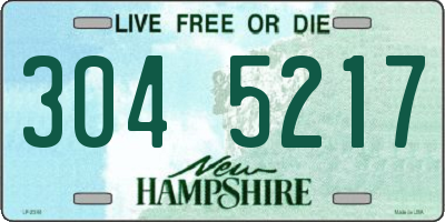 NH license plate 3045217