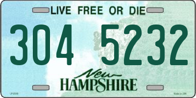 NH license plate 3045232