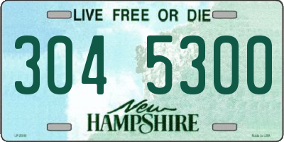 NH license plate 3045300