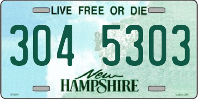 NH license plate 3045303