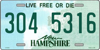 NH license plate 3045316