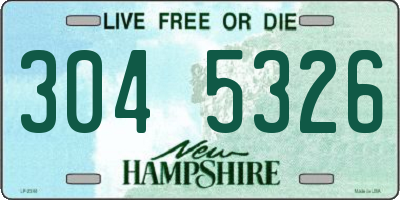 NH license plate 3045326
