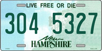 NH license plate 3045327