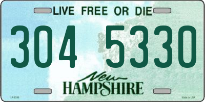 NH license plate 3045330