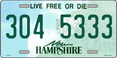 NH license plate 3045333