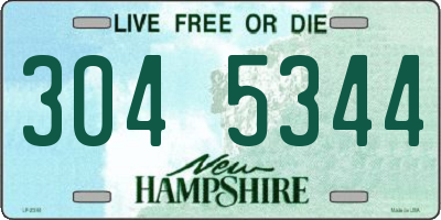 NH license plate 3045344
