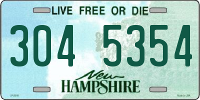 NH license plate 3045354
