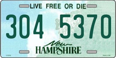 NH license plate 3045370