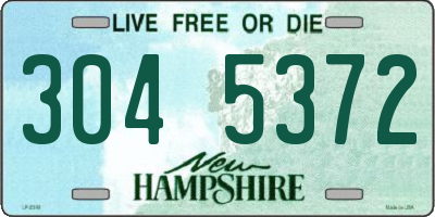 NH license plate 3045372