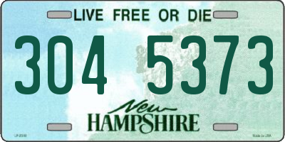 NH license plate 3045373