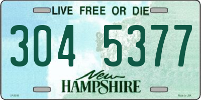NH license plate 3045377