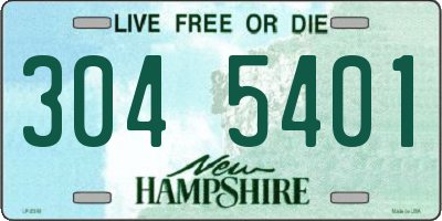 NH license plate 3045401