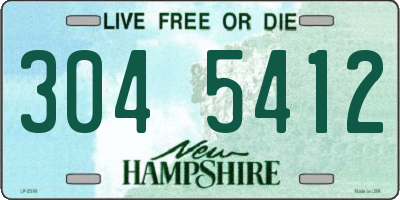 NH license plate 3045412