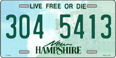 NH license plate 3045413