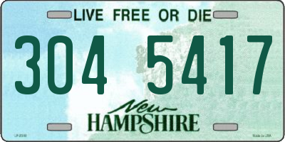 NH license plate 3045417