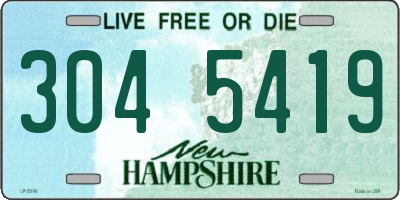 NH license plate 3045419