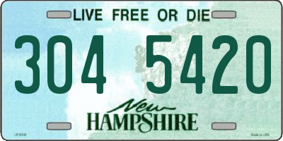 NH license plate 3045420