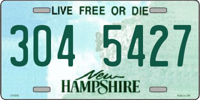 NH license plate 3045427