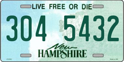 NH license plate 3045432