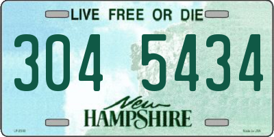 NH license plate 3045434