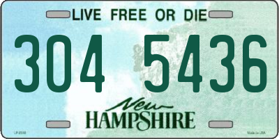 NH license plate 3045436