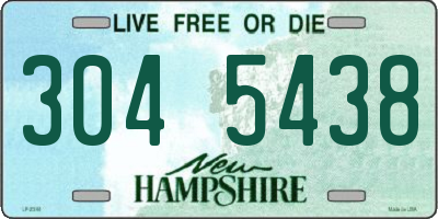 NH license plate 3045438