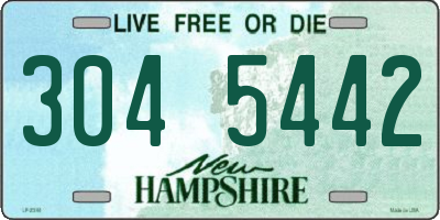 NH license plate 3045442