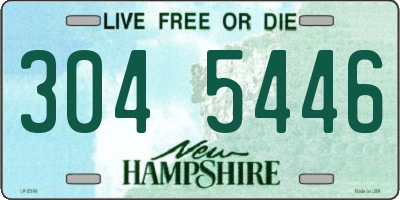 NH license plate 3045446