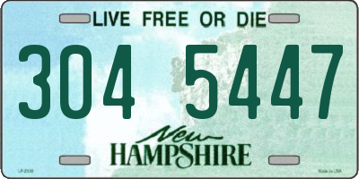 NH license plate 3045447