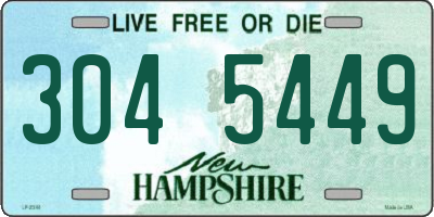 NH license plate 3045449