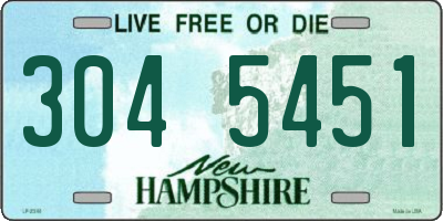 NH license plate 3045451