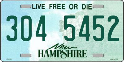 NH license plate 3045452