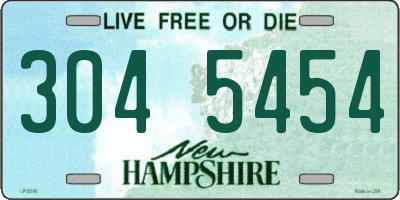 NH license plate 3045454