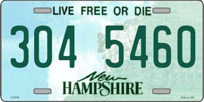 NH license plate 3045460